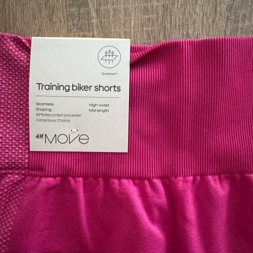 Training biker shorts H&M new, pink, size S