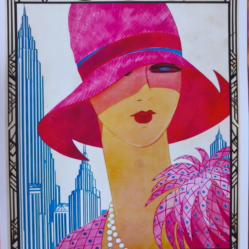 Vogue poster like new, Art Deco style decorative print