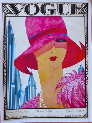 Vogue poster like new, Art Deco style decorative print