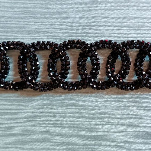 Black evening bracelet like new, large