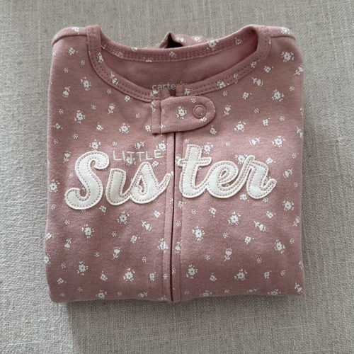 Carter’s baby sleep romper, pink, 100% cotton, new with tags