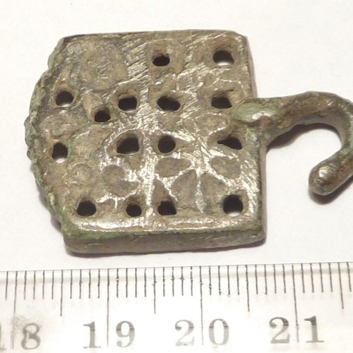 Antique bronze silver-plated buckle used, pafta, chapraz