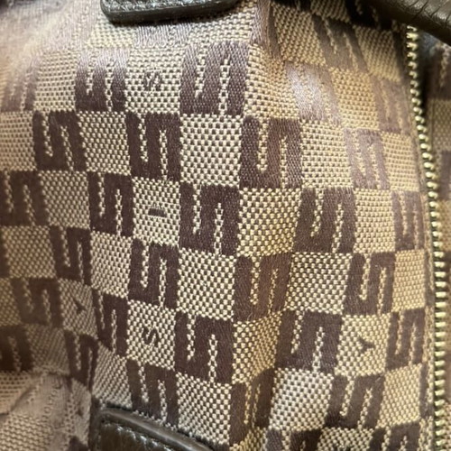 Sisley barrel bag used, brown, shoulder and hand