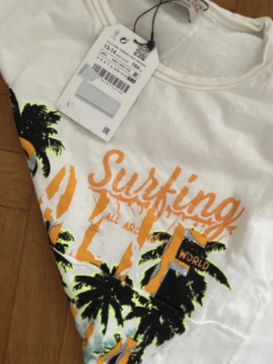 Zara printed t-shirt new unisex size 14 years white