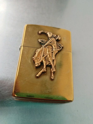 Zippo Marlboro 1994 Bronco lighter with embossed cowboy design