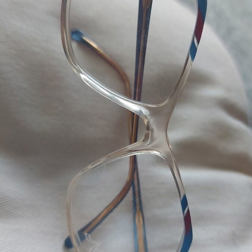 Vintage women's eyeglass frame blue and pink, like new