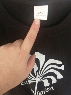 Club Ibiza Unisex T-shirt 2XL new, 100% cotton, black