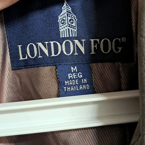 London Fog Trench Coat Gray New M-L