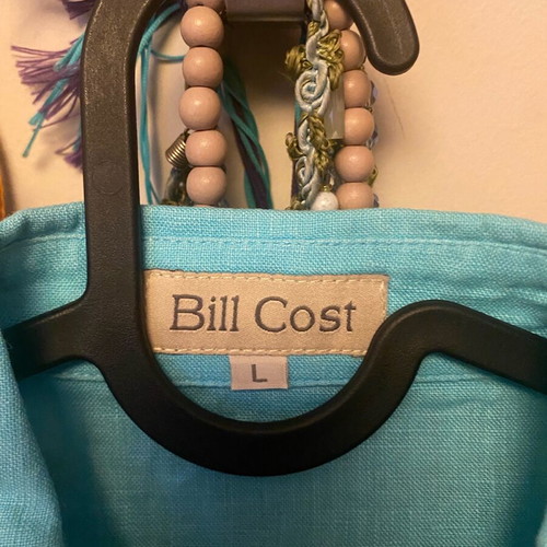 Bill Cost linen shirts in fuchsia and turquoise, like new, size L