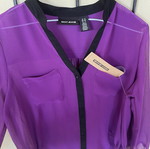 DKNY blouse purple women's new, size XS
