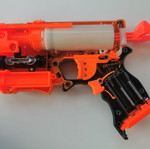 Modified Nerf Fire Strike Blaster used