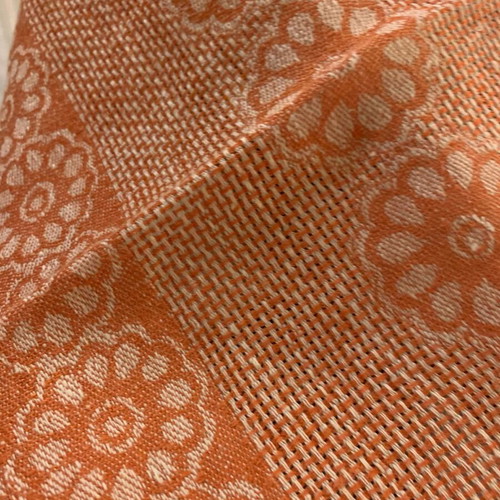 Linen tablecloth 1.40 x 1.45 m, terracotta color