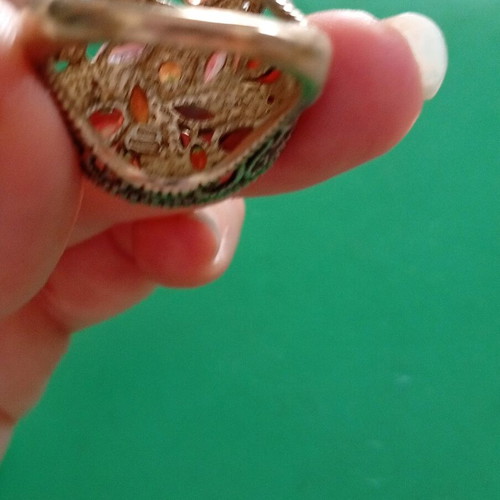 9 Carat Gold Ring like new with precious stones and silver 925