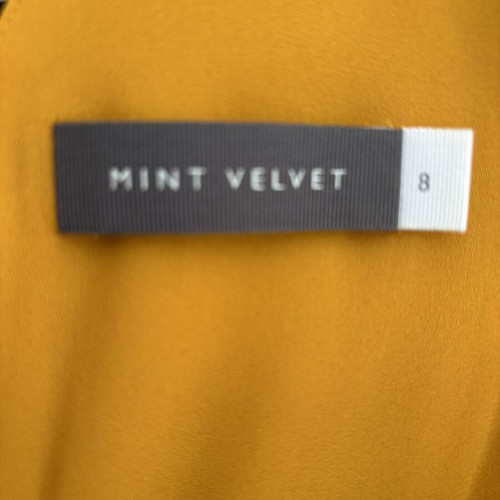 Mint Velvet Occasion Dress, size 8, black and gold