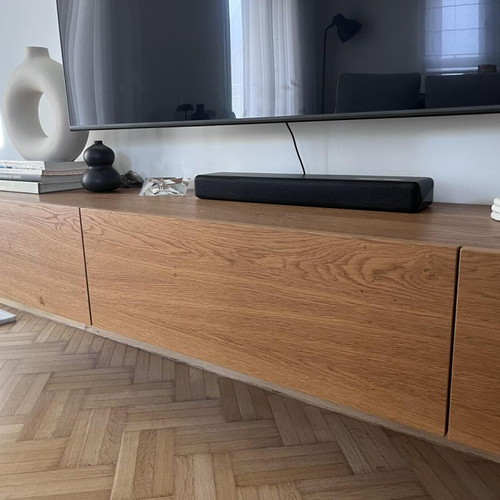 TV furniture like new with storage space and wooden veneer