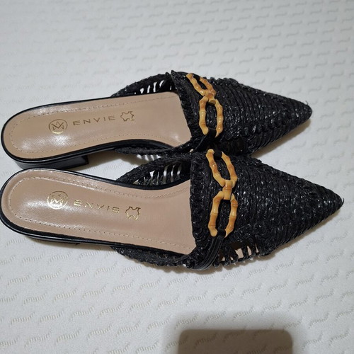 Envie Shoes mules size 38 new, black with leather insole