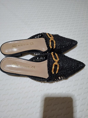 Envie Shoes mules size 38 new, black with leather insole