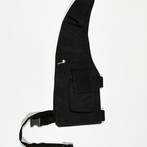 Black Shoulder Wallet with Safety Belt like new