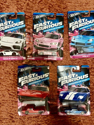 Hotwheels Fast and Furious Women of Fast collection of 5 new pieces