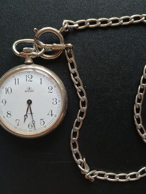 Roday Vintage Pocket Watch used, men's, mechanical, with chain