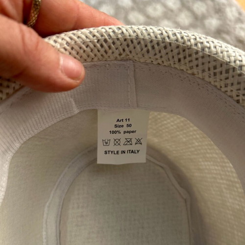 Straw hat white 50cm used