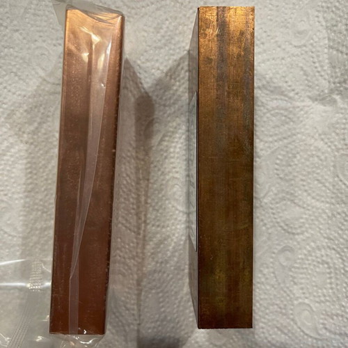 Collectible copper bars 999.9 like new, 2 x 1 kg, made in Germany