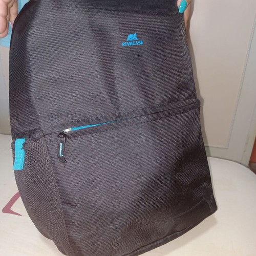 Rivacase laptop backpack like new, black and blue