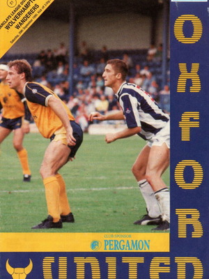 Oxford vs Wolves Match Programme 1990 like new