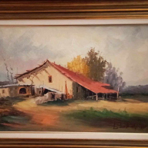 Oil painting on canvas by D. Dimitriou in excellent condition with frame
