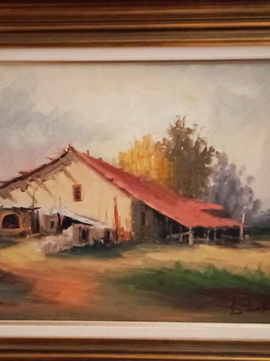 Oil painting on canvas by D. Dimitriou in excellent condition with frame