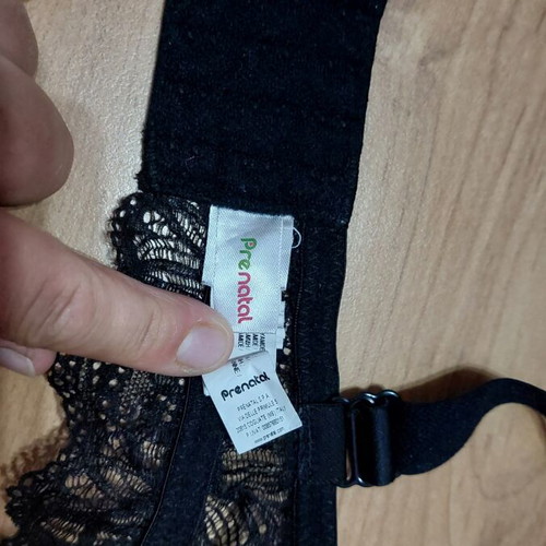 Prénatal Black Lace Nursing Bra Size 42C New