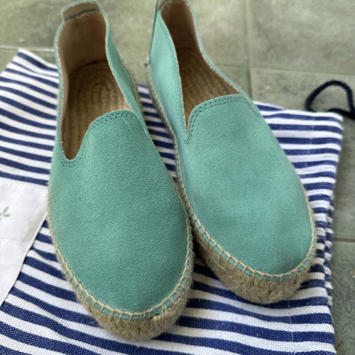 Manebi espadrilles size 36 like new, turquoise with dust bag
