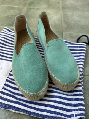 Manebi espadrilles size 36 like new, turquoise with dust bag