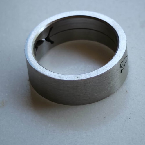 Medical Steel Ring with Puma Design, Matte Finish
