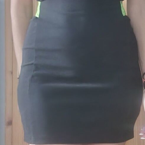 Black fitted backless dress size S
