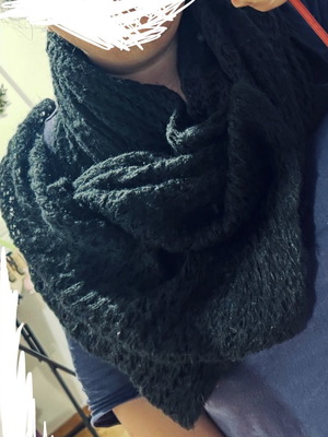 H&M scarf long, warm, black like new