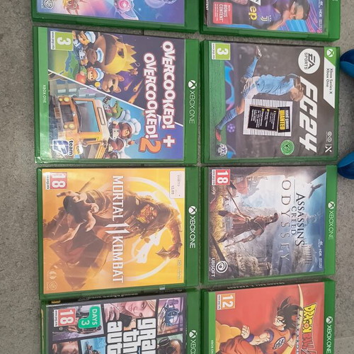 Xbox One S console like new with 3 controllers and games