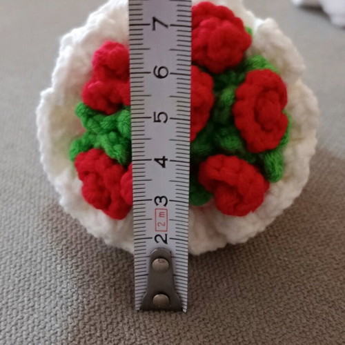 Crocheted bouquet handmade with flowers