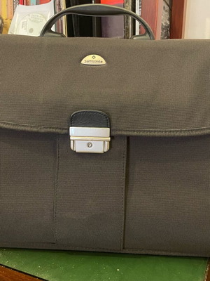 Samsonite office bag like new, gray fabric