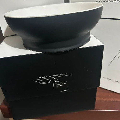 Ra Bowl Set of 2 by Ann Demeulemeester for Serax, new, luxury box