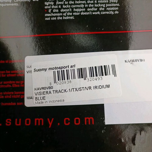 Suomy Iridescent Visor for Speedstar, Stellar, Track-1, TX-Pro Helmets New