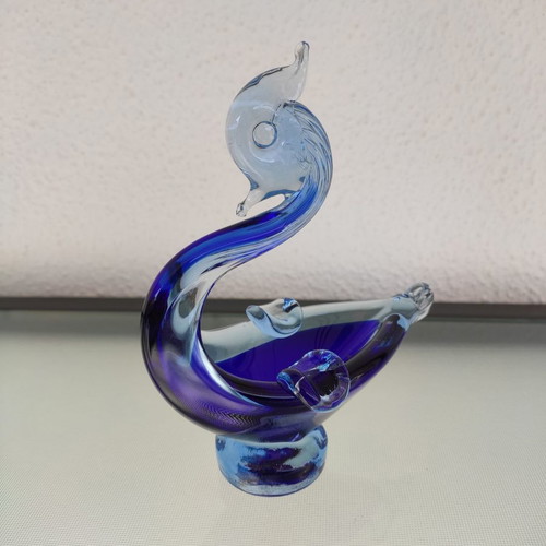 Set of 2 decorative Murano glass ashtrays new