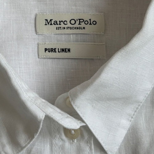 Marc O'Polo pure linen white shirt like new, sizes 36-40