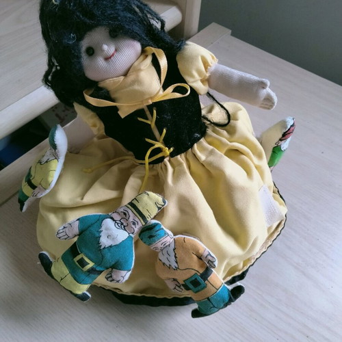 Snow White double-sided fabric doll like new, collectible