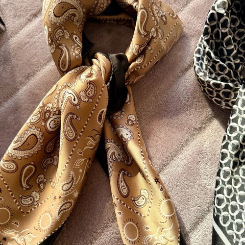 Scarves new, black and beige, set of 2 pieces