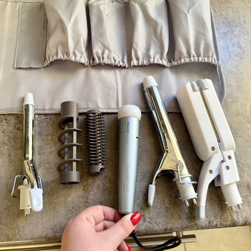 Phillips Beauty 8 in 1 Geometricks curling iron straightener set like new