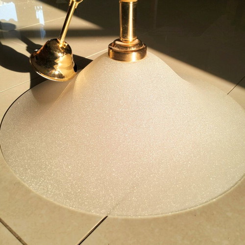 Glass white matte pendant light like new