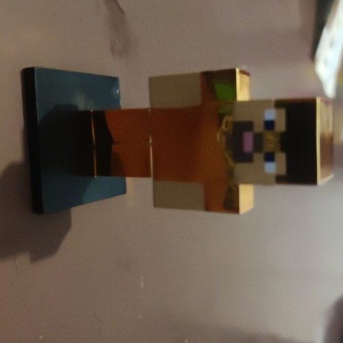 Minecraft Toppeez figures used, Golden Armor Steve rare