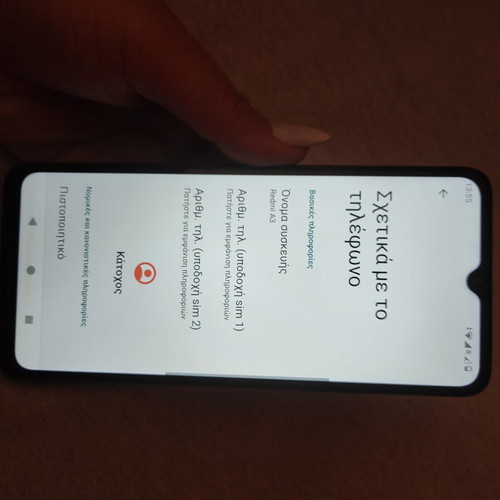 Xiaomi A3 3/64 smartphone, like new, black, dual SIM