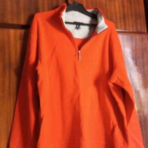 Lands End men's shirt orange L like new for all occasions